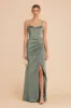 Anne Matte Satin Dress - Sea Glass sold by Birdy Grey