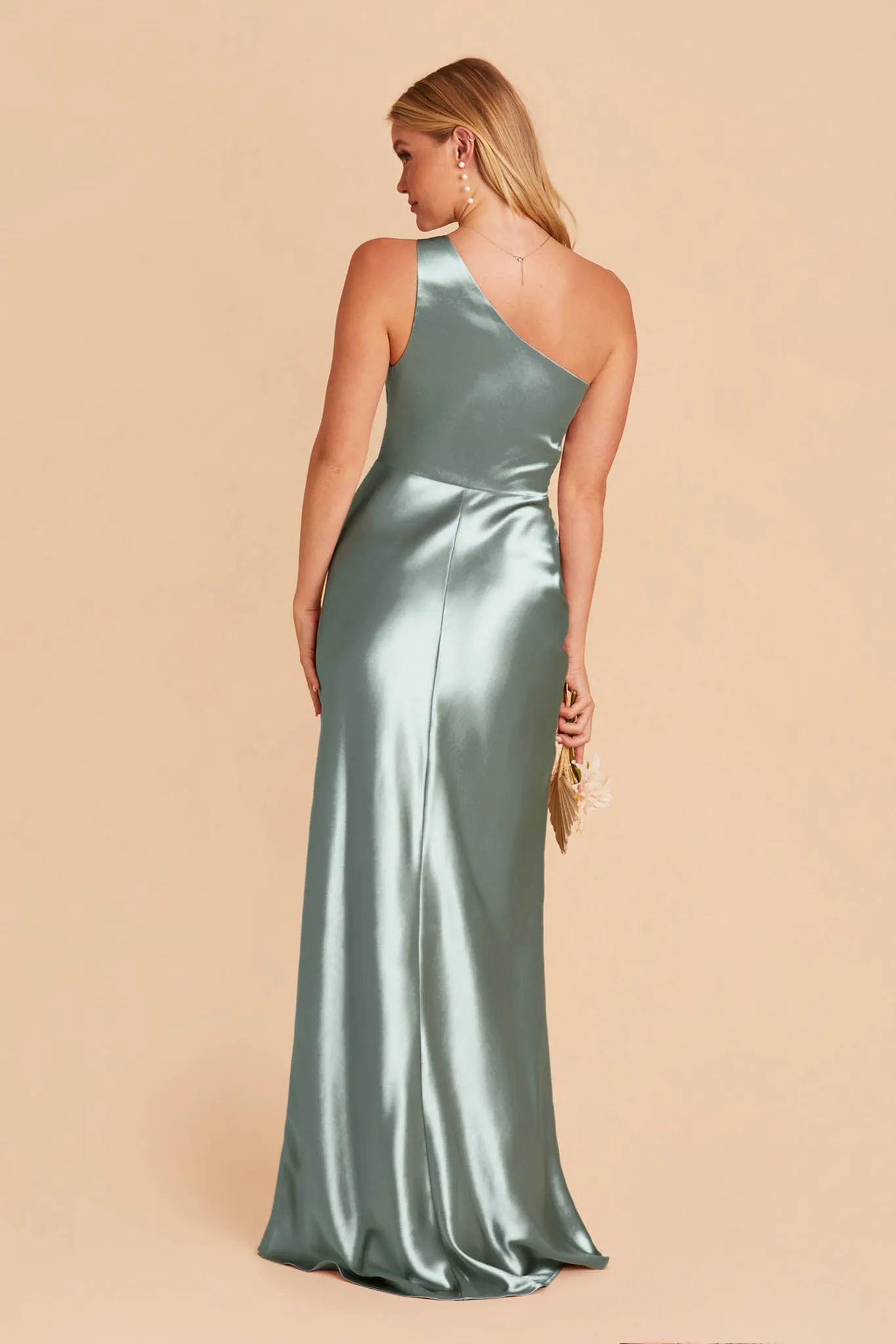 Kira Shiny Satin Dress - Sea Glass sold by Birdy Grey product image thumbnail 5