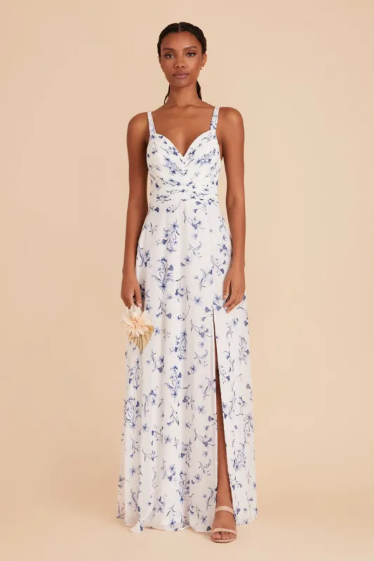 Deborah Chiffon Dress - Blue Le Fleur sold by Birdy Grey