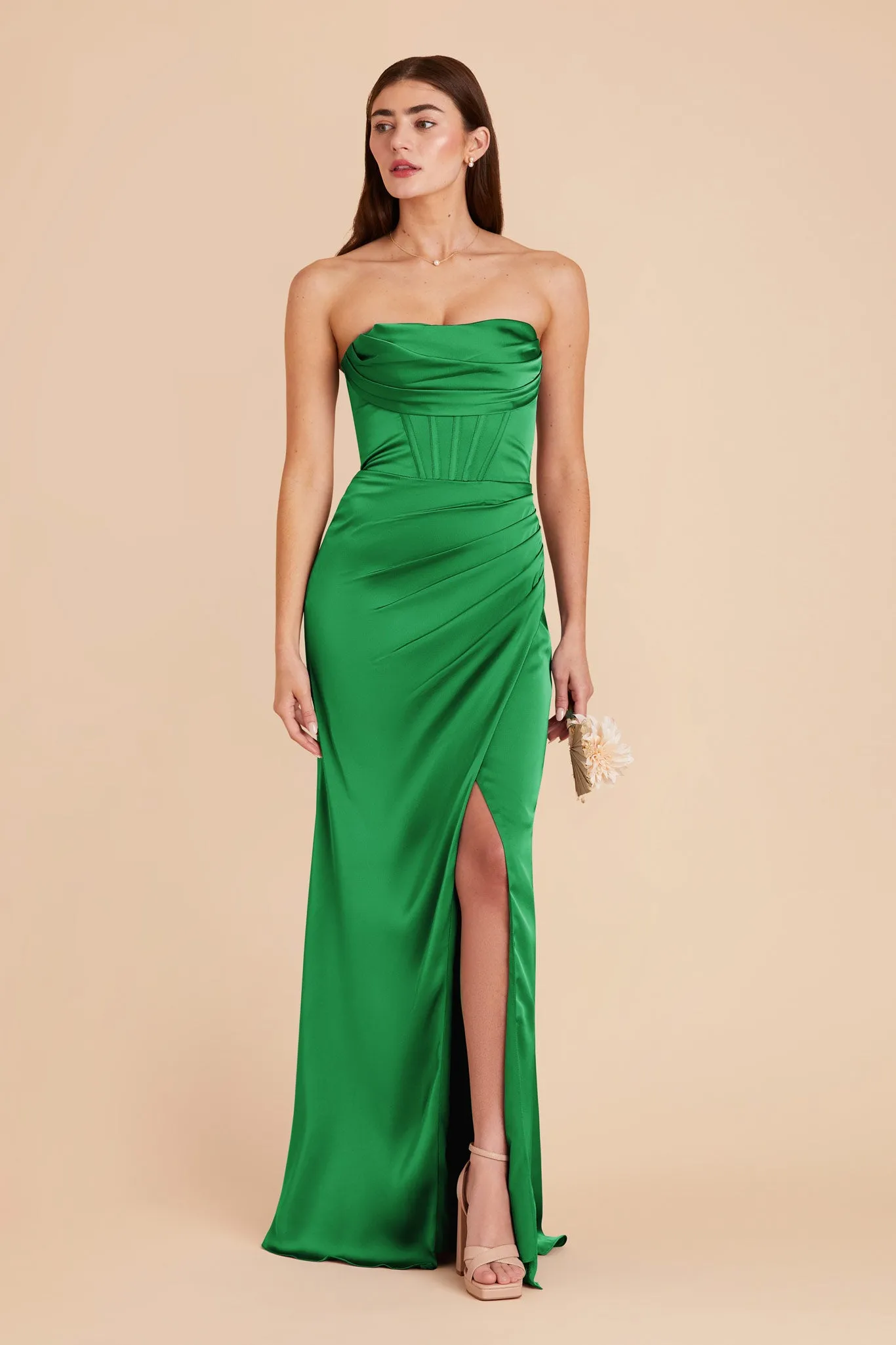 Carrie Matte Satin Dress - Kelly Green sold by Birdy Grey product image thumbnail 5
