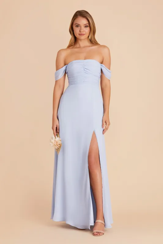 Cara Chiffon Dress - Ice Blue sold by Birdy Grey