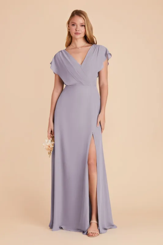 Violet Chiffon Dress - Dusty Lilac sold by Birdy Grey