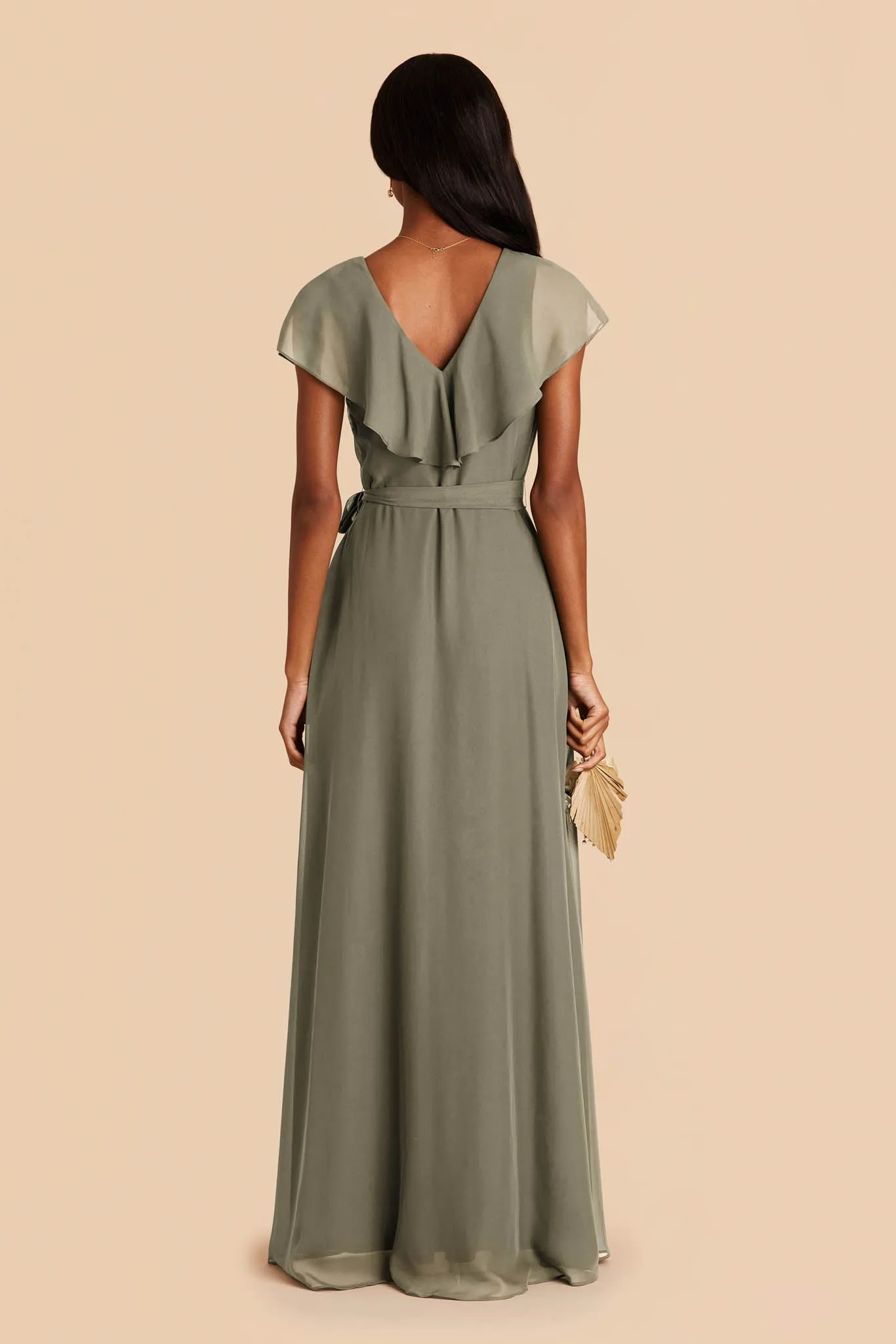 Jackson Chiffon Dress - Moss Green sold by Birdy Grey product image thumbnail 5