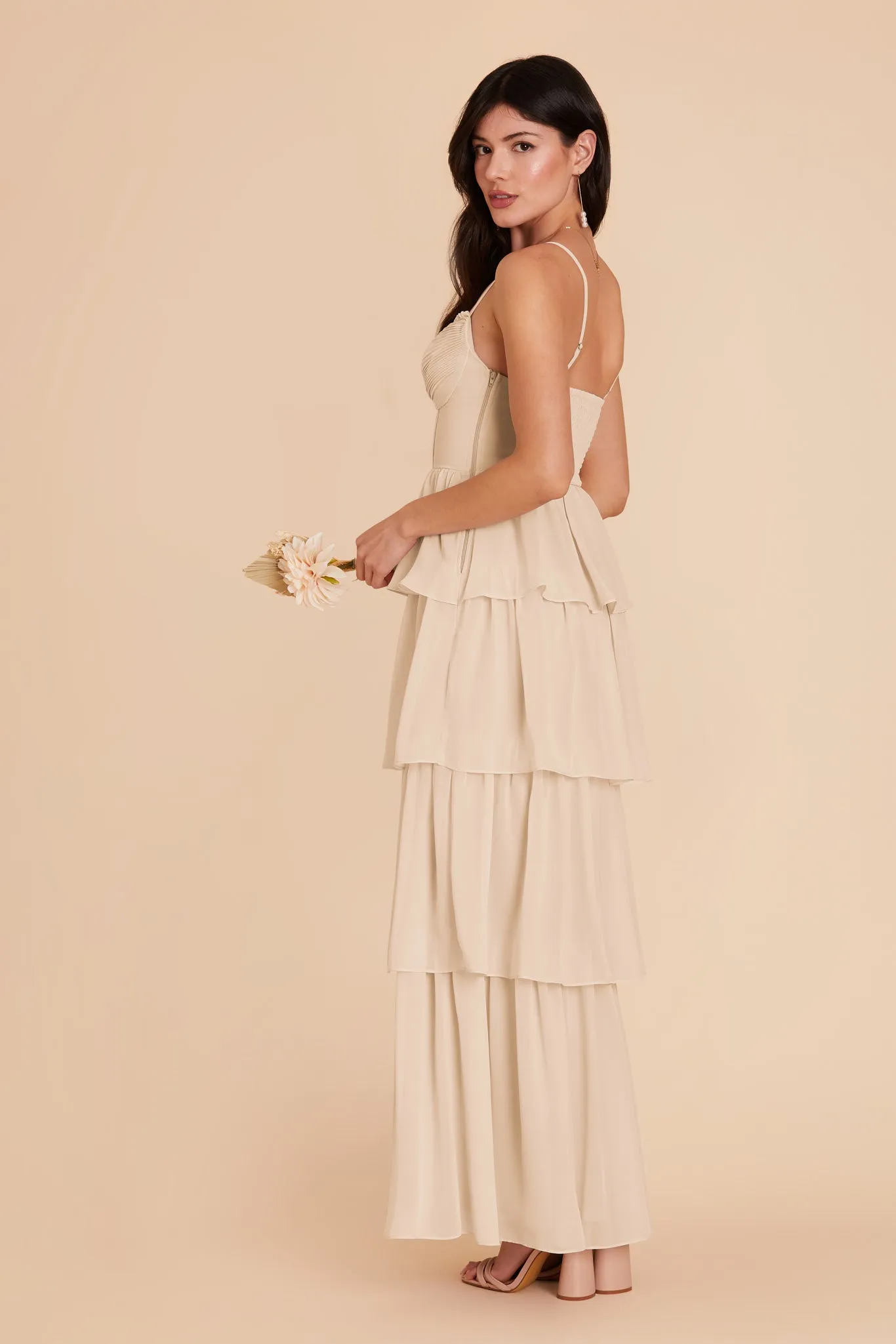 Lola Chiffon Dress - Champagne sold by Birdy Grey product image thumbnail 4