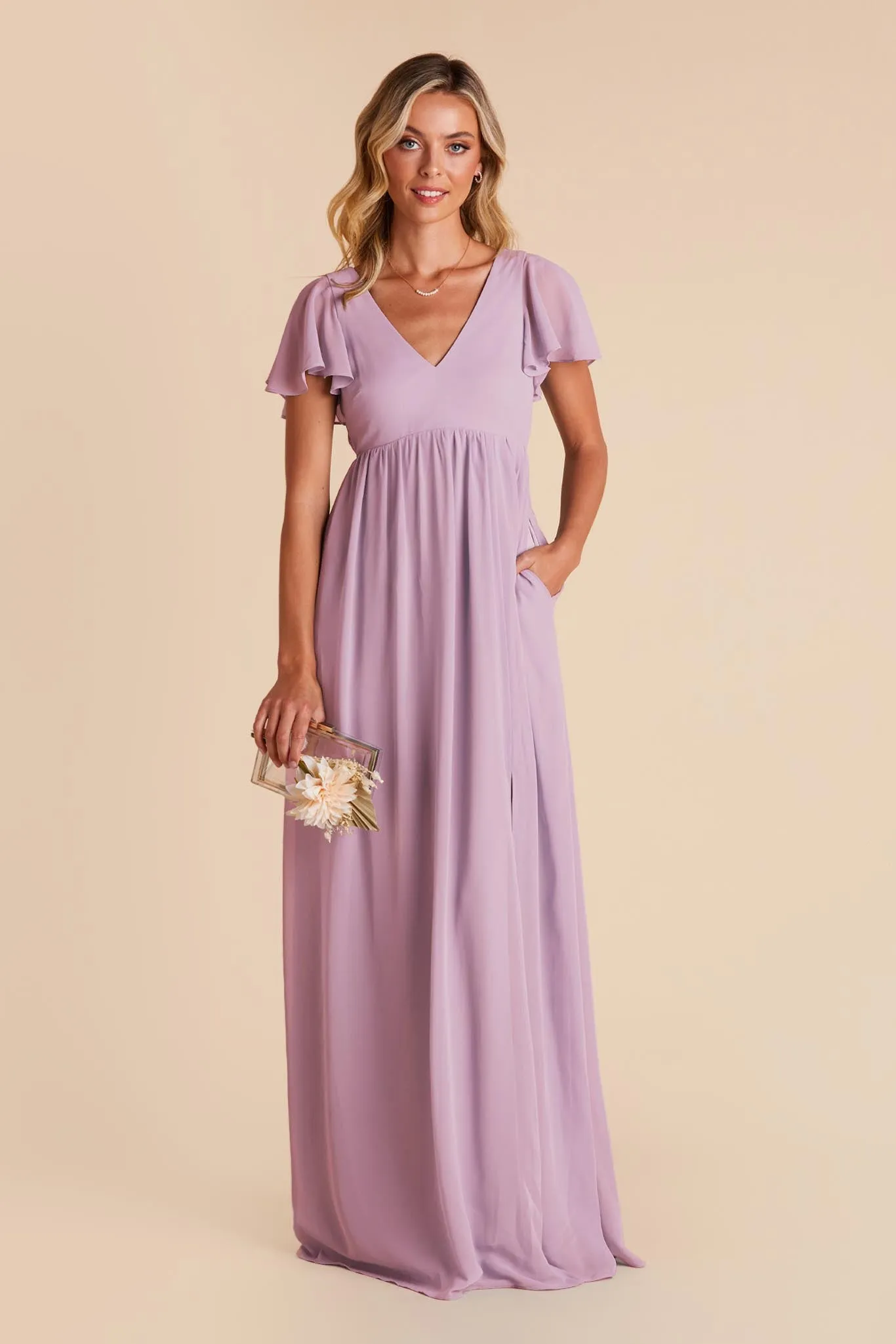 Hannah Empire Dress - Lavender sold by Birdy Grey product image thumbnail 4