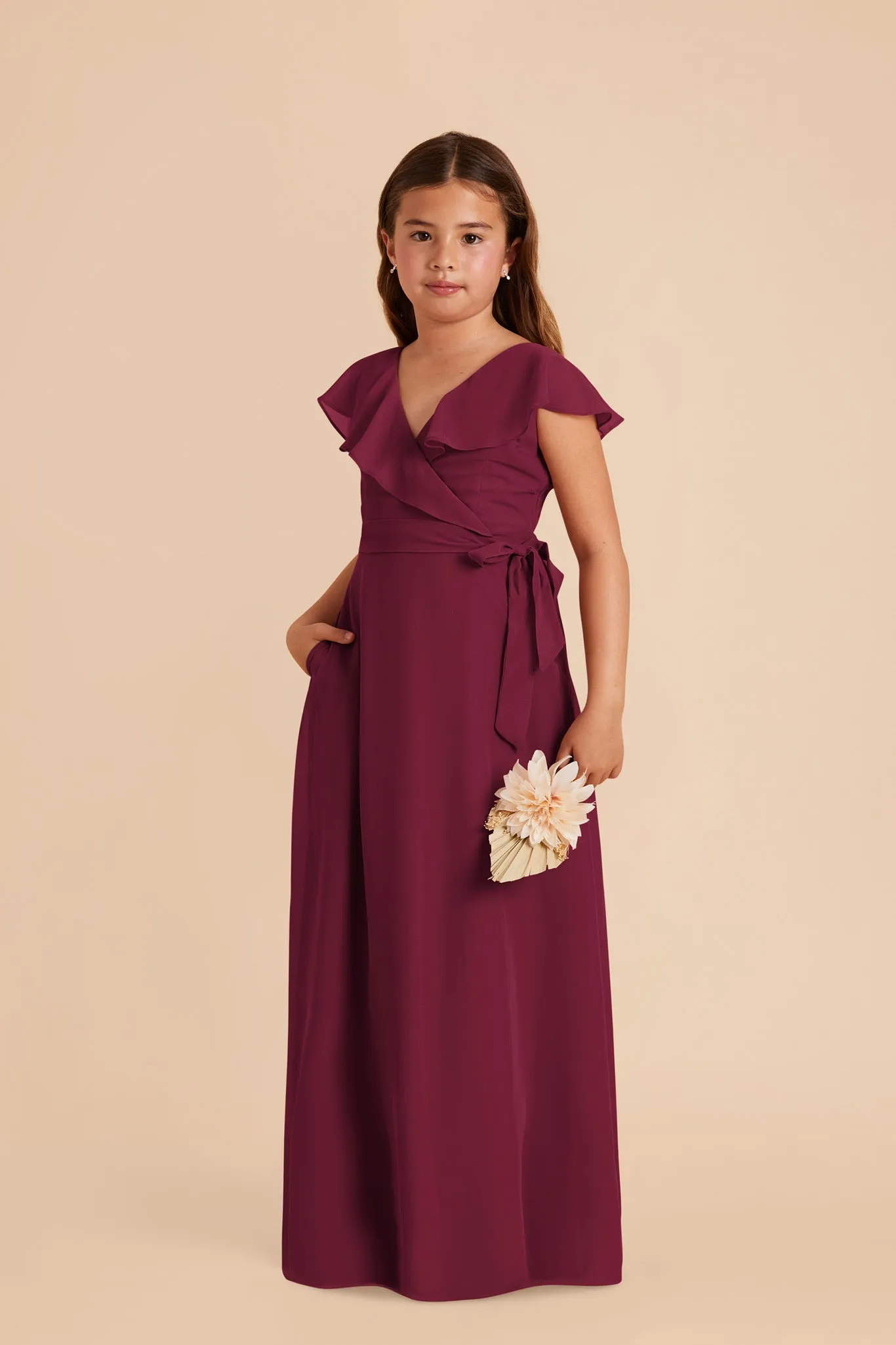 Jax Junior Chiffon Dress - Berry sold by Birdy Grey product image thumbnail 3