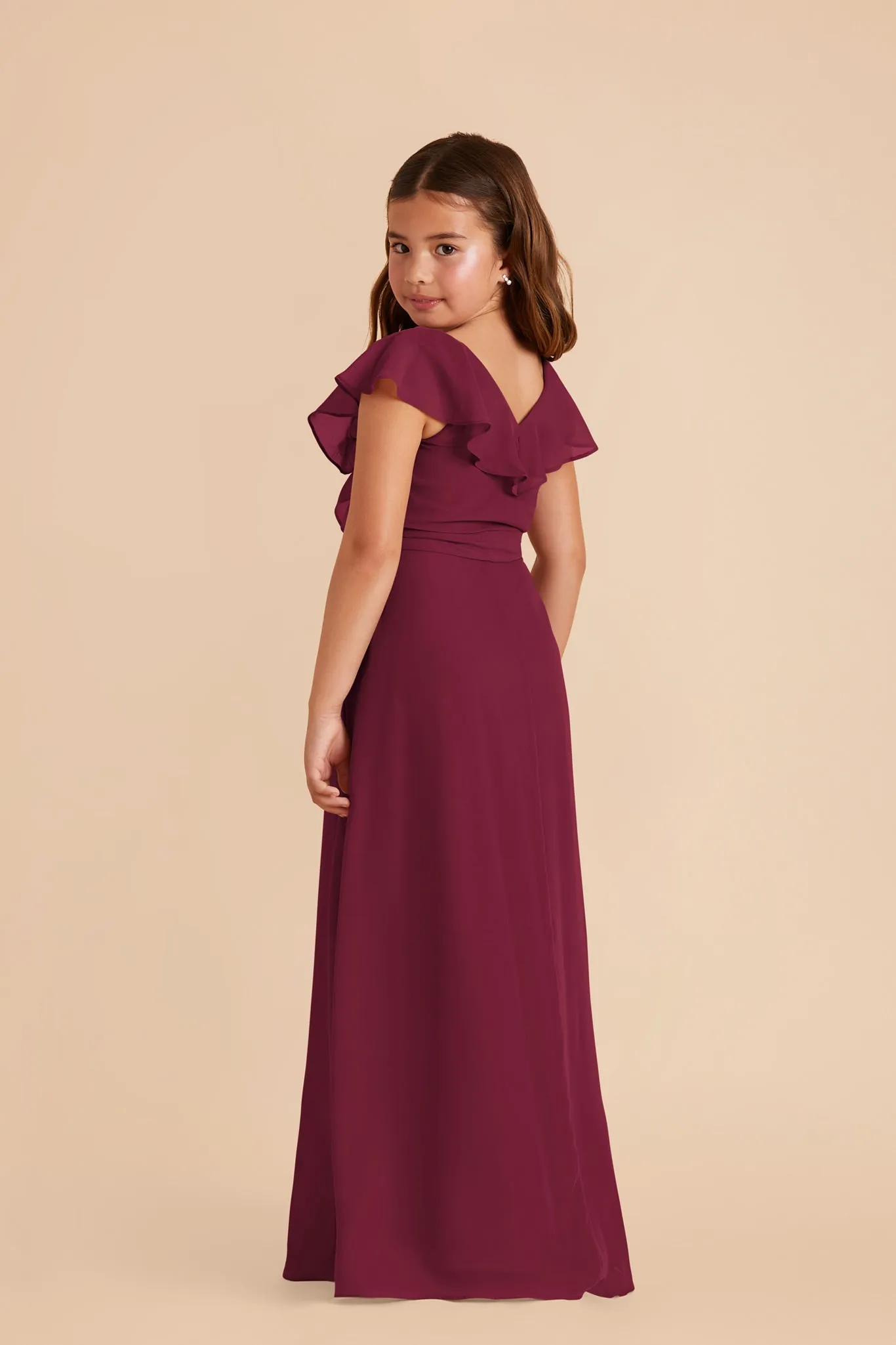 Jax Junior Chiffon Dress - Berry sold by Birdy Grey product image thumbnail 4