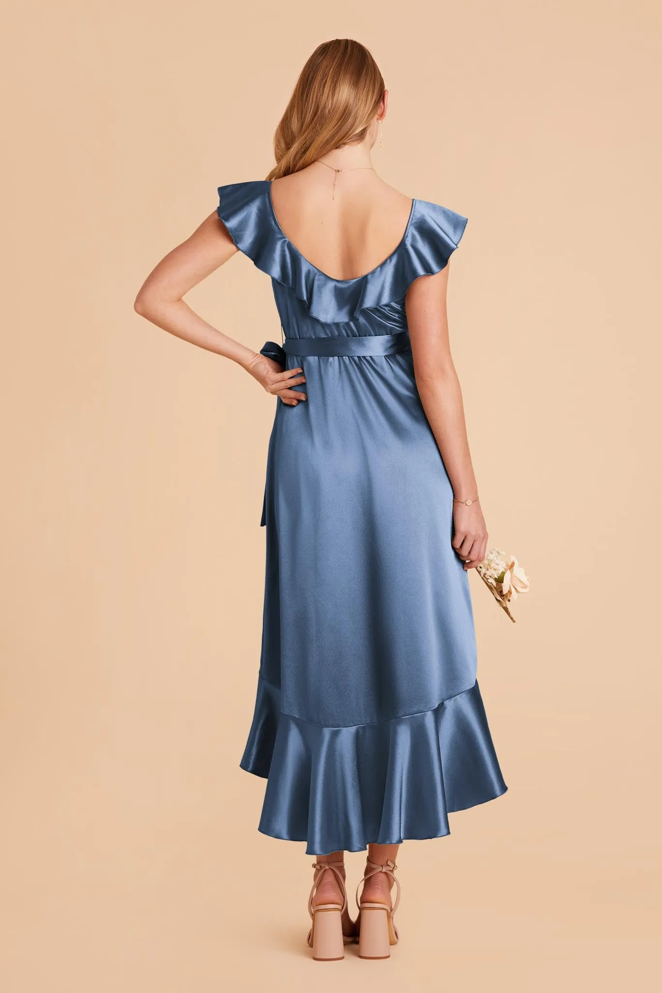 James Shiny Satin Midi Dress - Twilight sold by Birdy Grey product image thumbnail 5