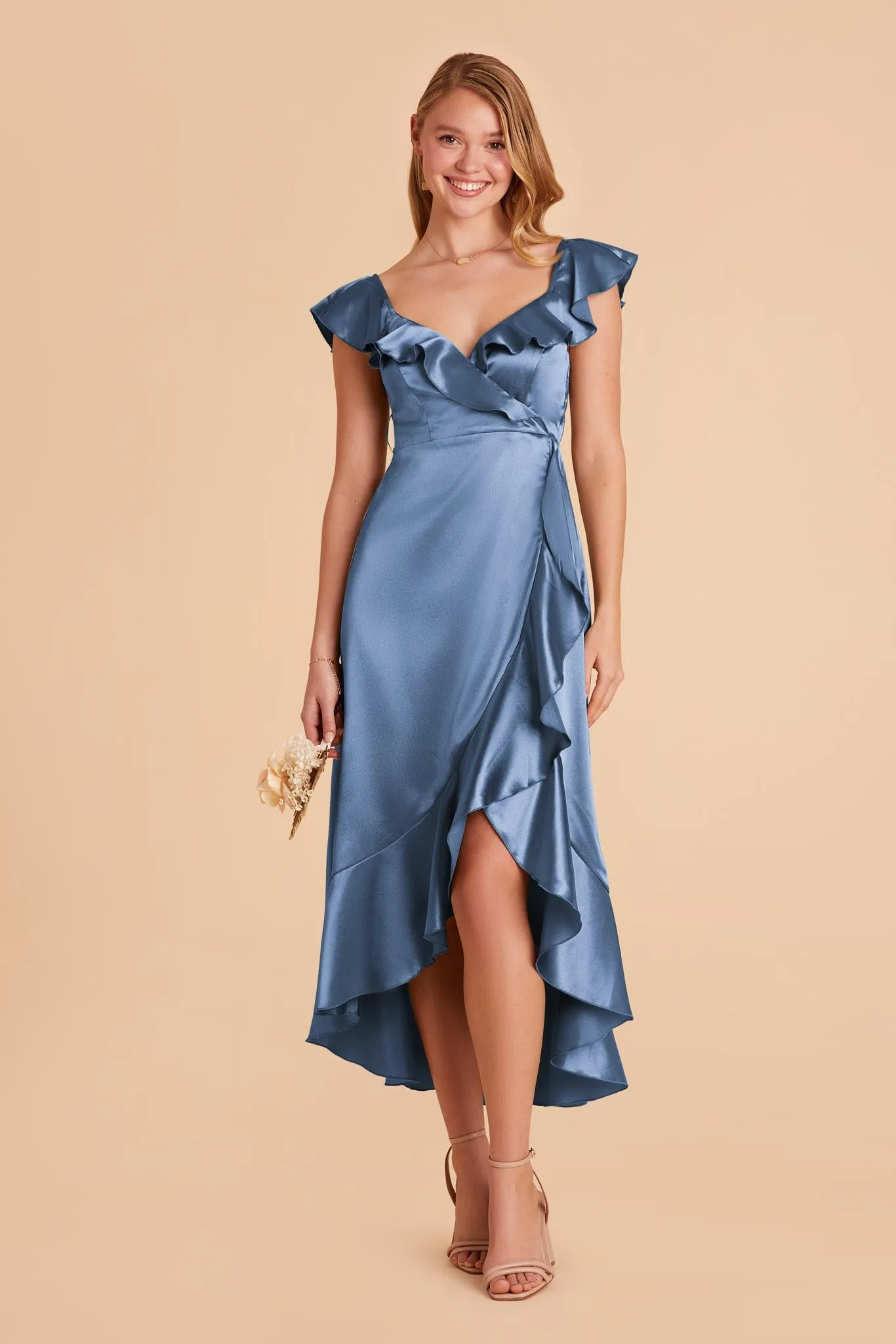 James Shiny Satin Midi Dress - Twilight sold by Birdy Grey product image thumbnail 3