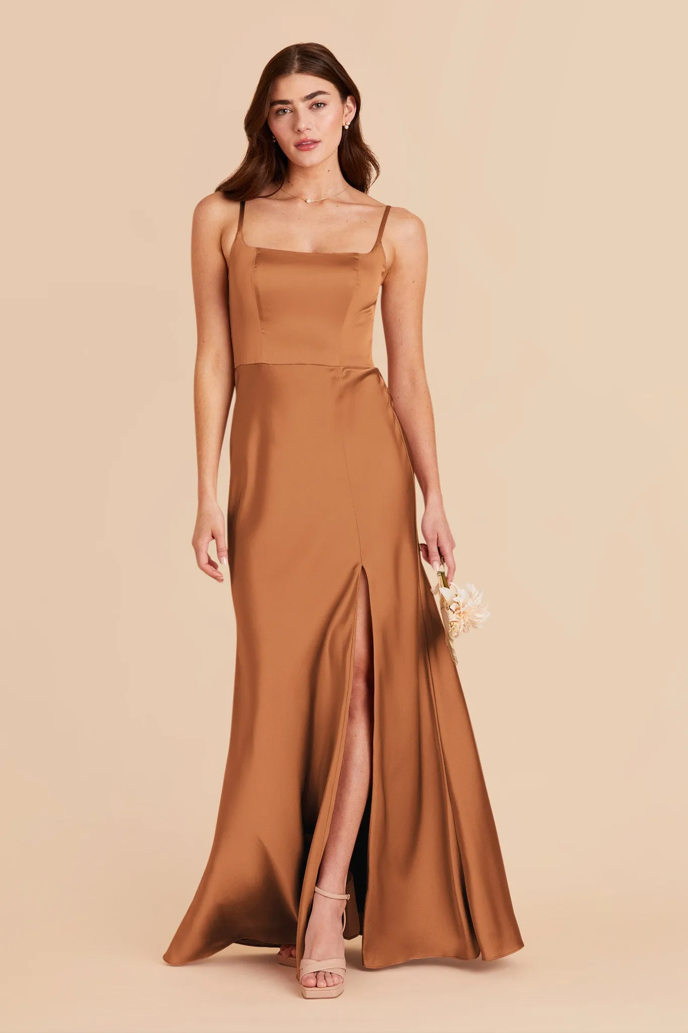 Mai Matte Satin Dress - Rust sold by Birdy Grey product image thumbnail 2