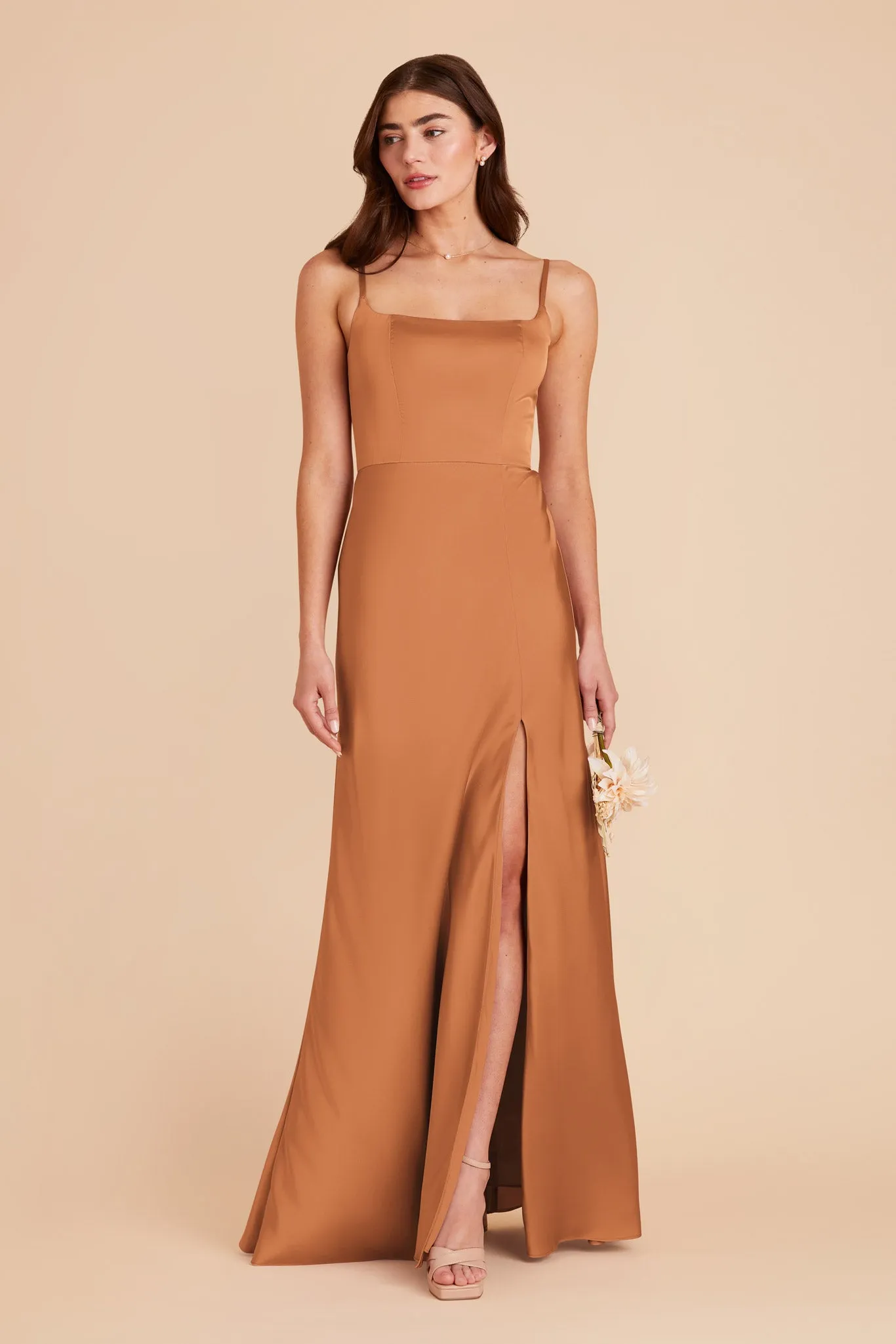 Mai Matte Satin Dress - Rust sold by Birdy Grey product image thumbnail 3