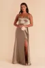 Jay Shiny Satin Dress - Mocha sold by Birdy Grey