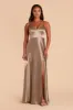 Jay Shiny Satin Dress - Mocha sold by Birdy Grey