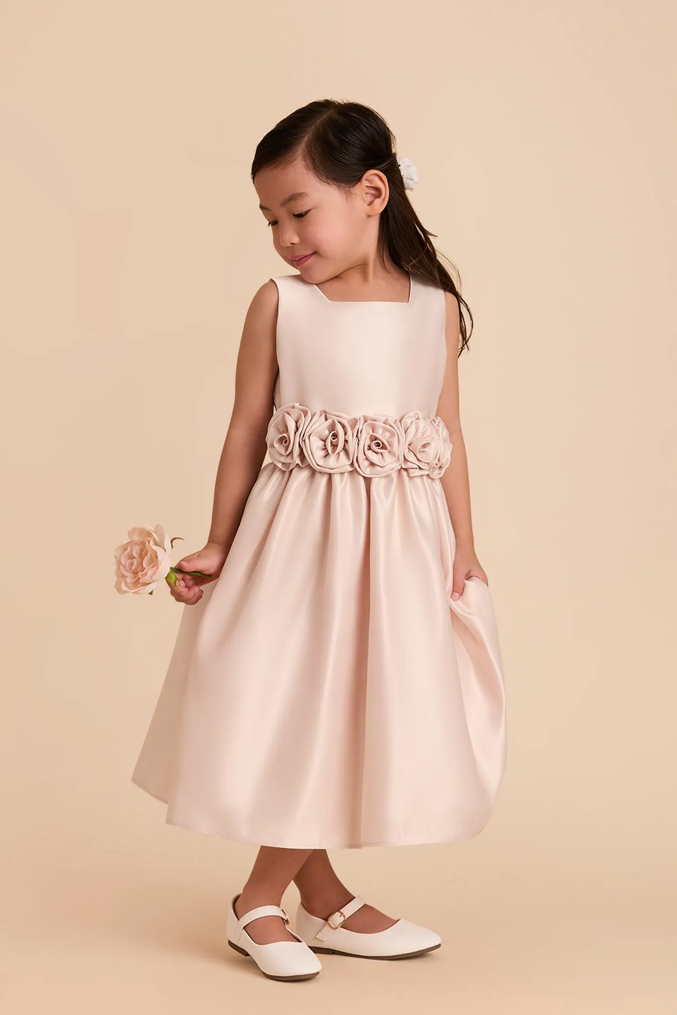 Rose Flower Girl Dress - Blush sold by Birdy Grey