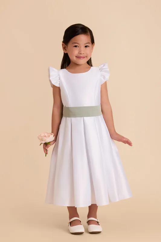 Jasmine Flower Girl Dress - White sold by Birdy Grey