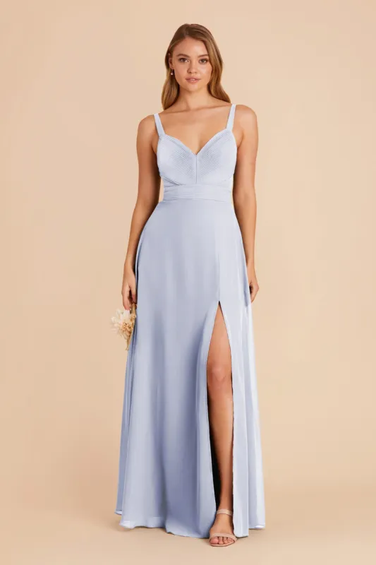 Deborah Chiffon Dress - Ice Blue sold by Birdy Grey
