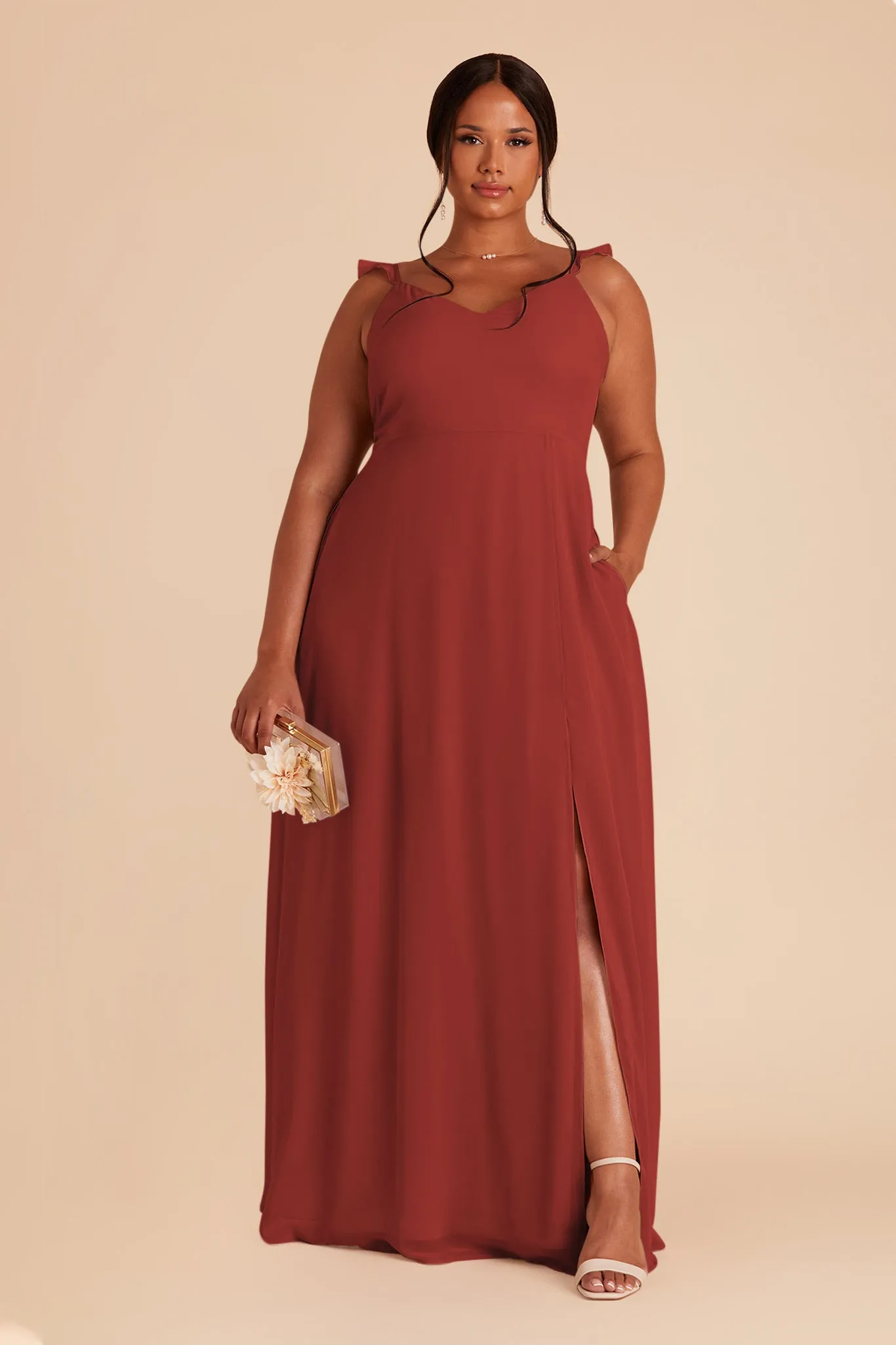 Doris Chiffon Dress - Spice sold by Birdy Grey product image thumbnail 4