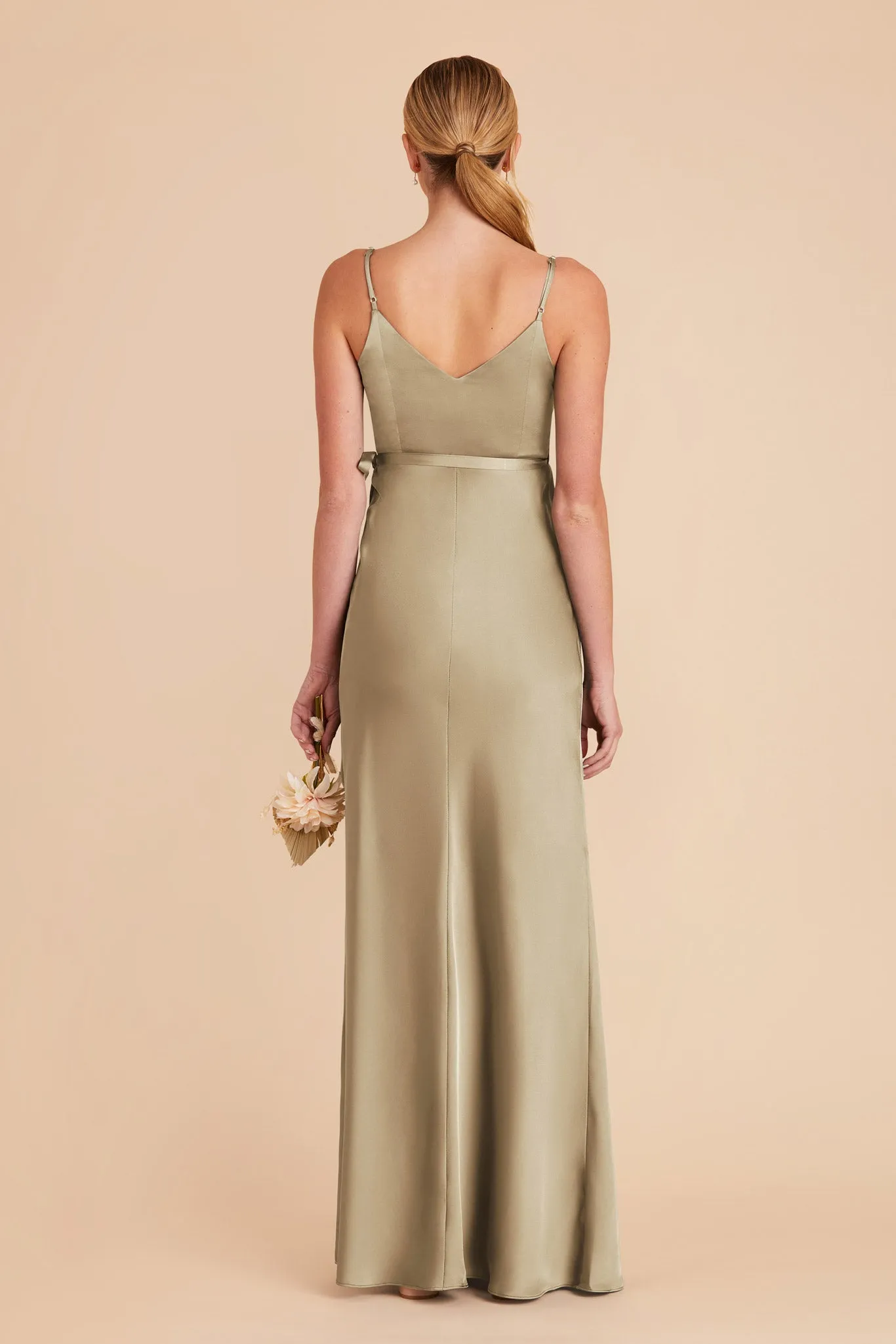 Cindy Matte Satin Dress - Moss Green sold by Birdy Grey product image thumbnail 5