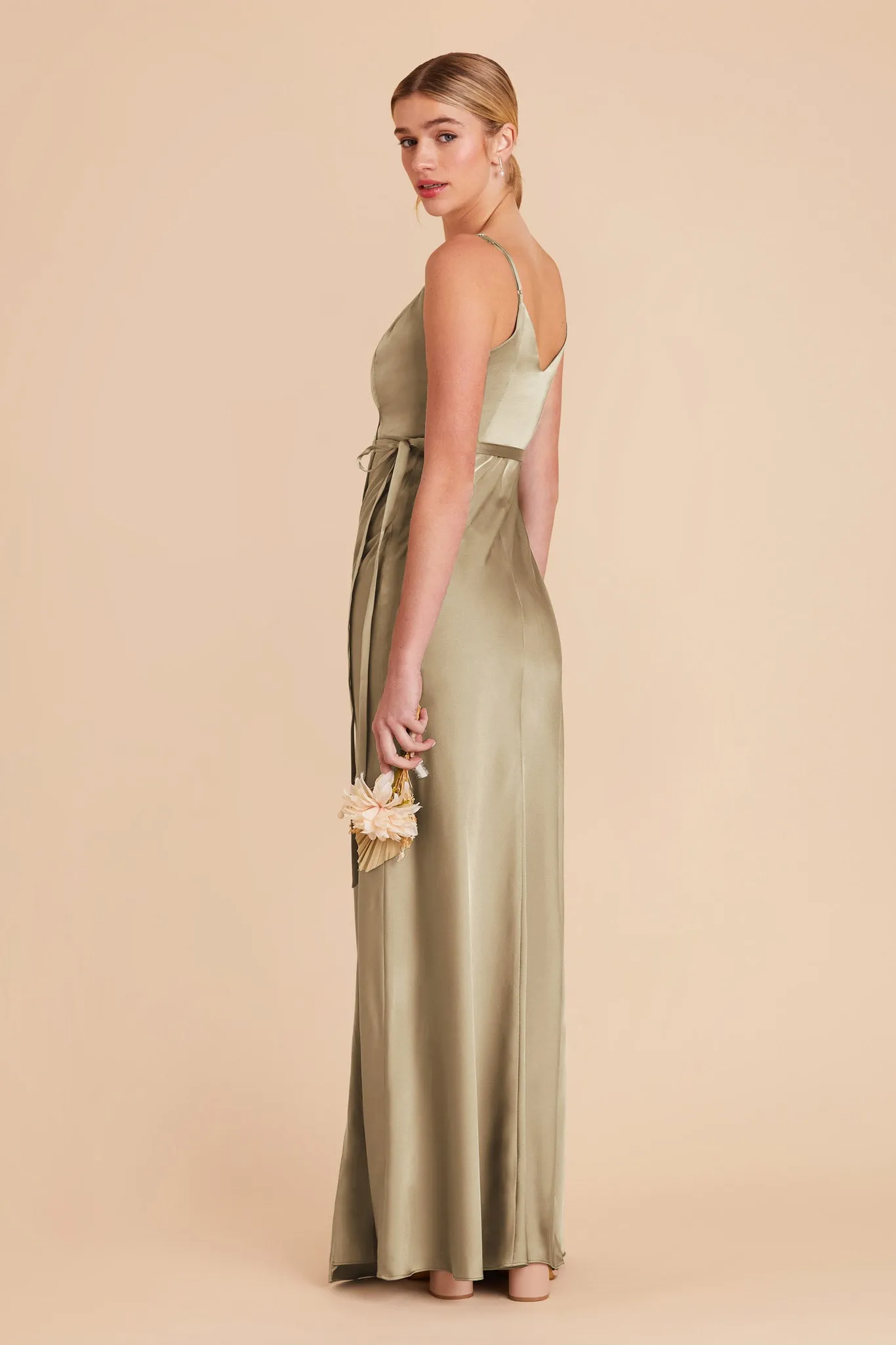 Cindy Matte Satin Dress - Moss Green sold by Birdy Grey product image thumbnail 4