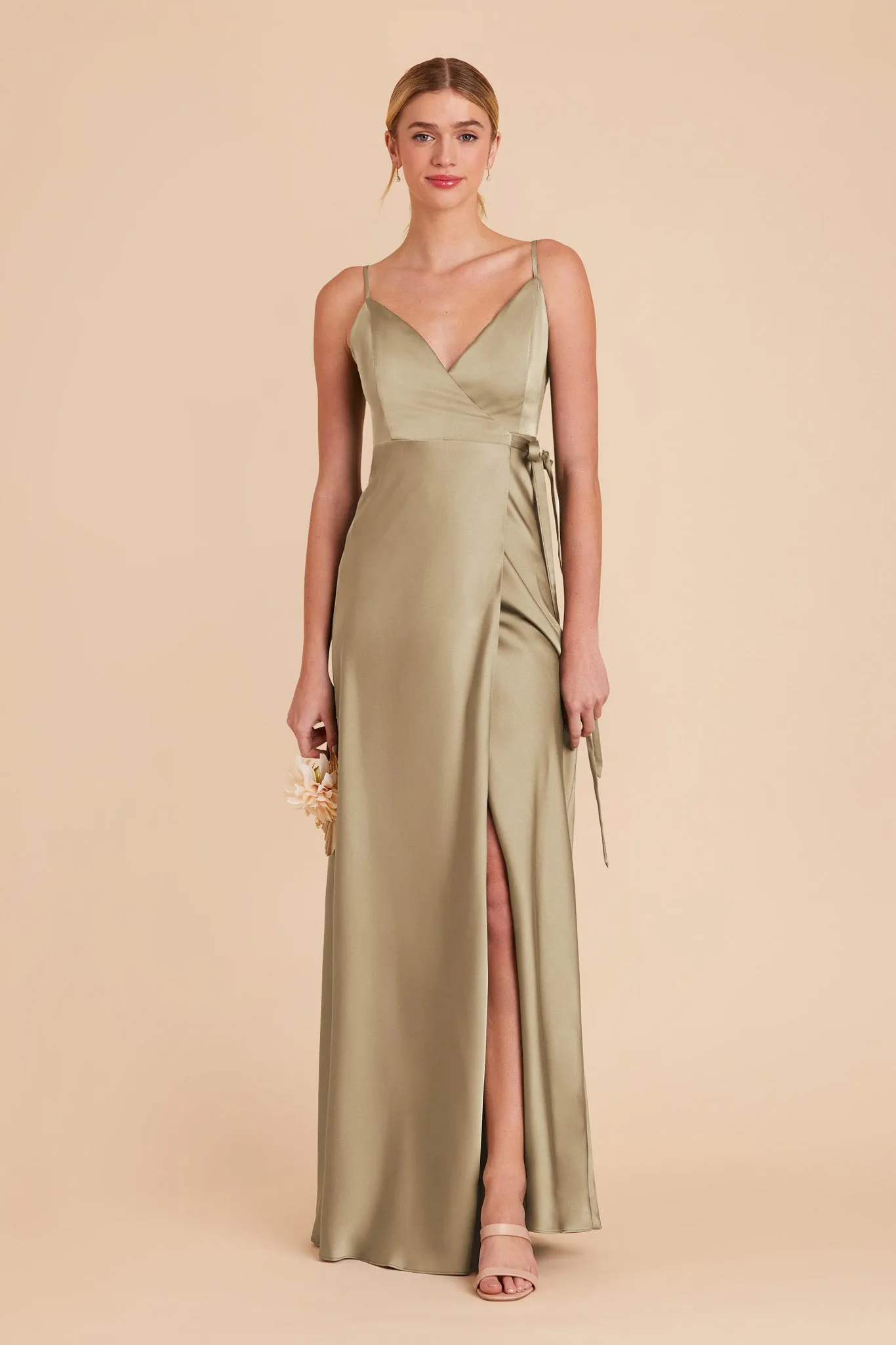 Cindy Matte Satin Dress - Moss Green sold by Birdy Grey product image thumbnail 3