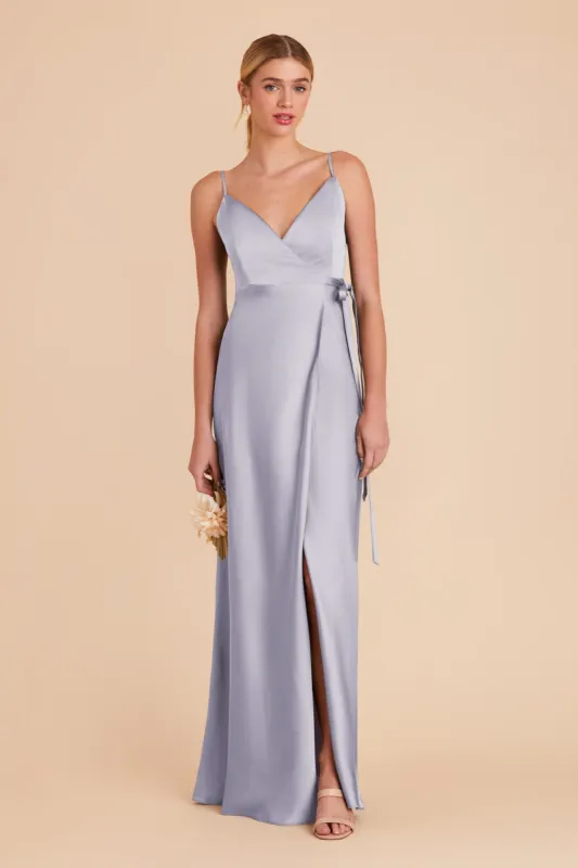 Cindy Matte Satin Dress - Periwinkle Blue sold by Birdy Grey