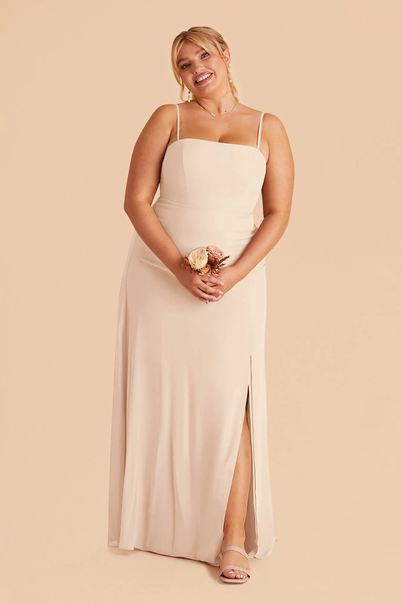 Chris Convertible Chiffon Dress - Champagne sold by Birdy Grey product image thumbnail 2