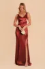 Gloria Shiny Satin Dress - Spice sold by Birdy Grey