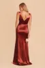 Gloria Shiny Satin Dress - Spice sold by Birdy Grey