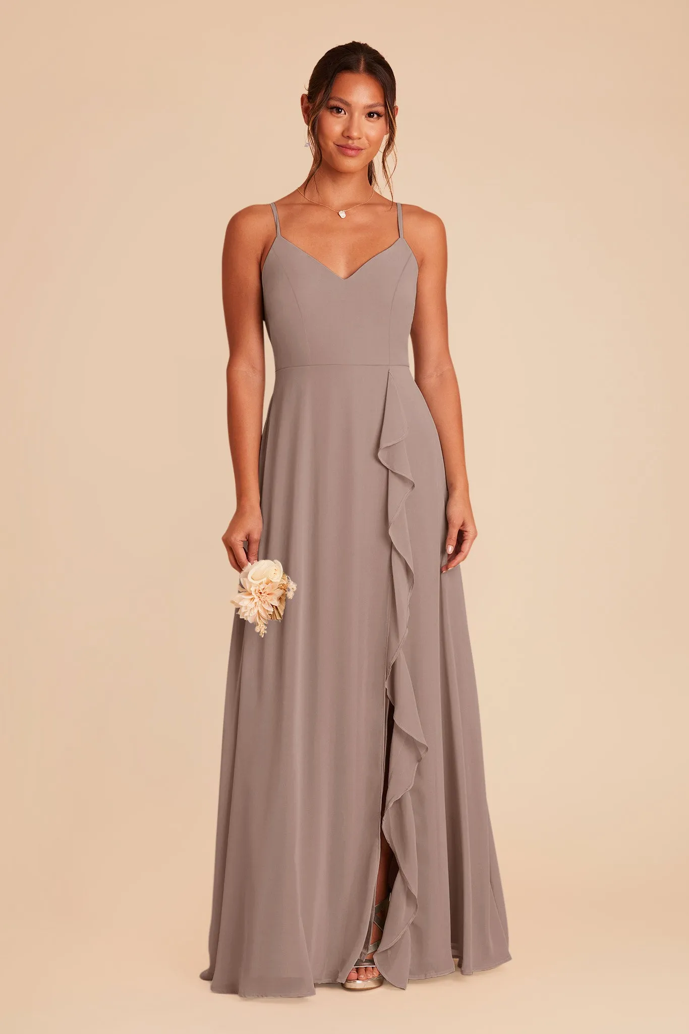 Theresa Chiffon Dress - Toffee sold by Birdy Grey