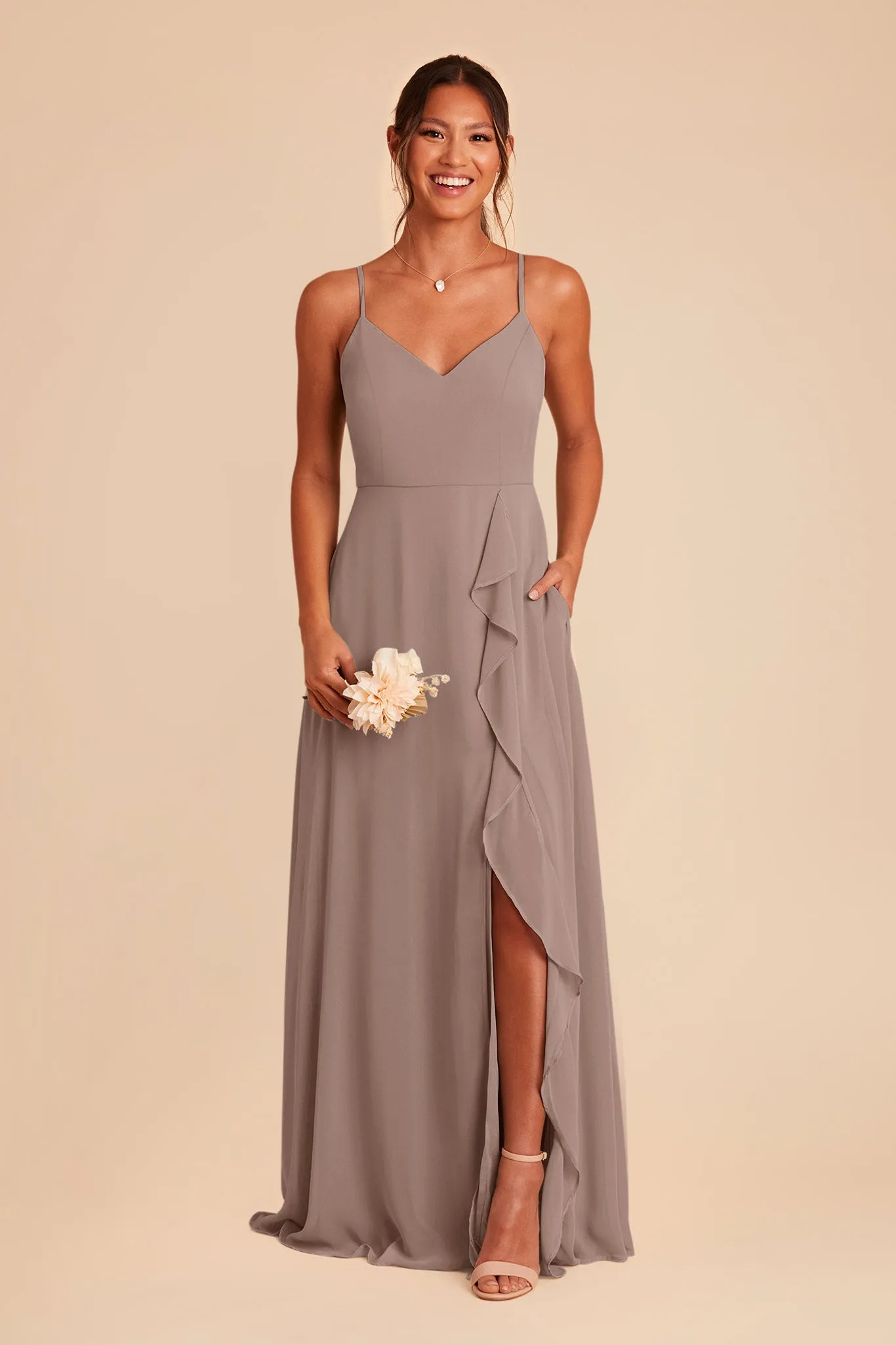 Theresa Chiffon Dress - Toffee sold by Birdy Grey product image thumbnail 4