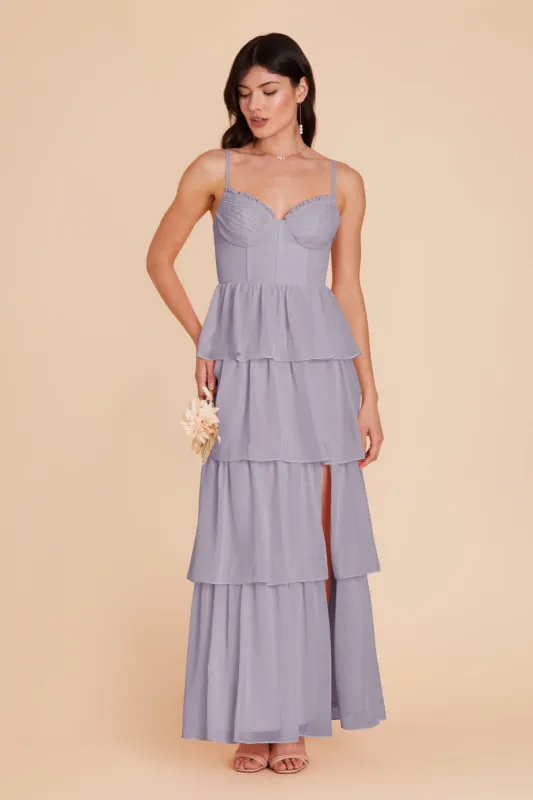 Lola Chiffon Dress - Dusty Lilac sold by Birdy Grey