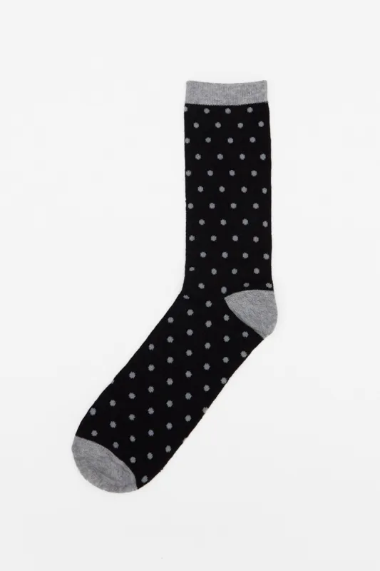 Groomsmen Socks - Polka Dot Black sold by Birdy Grey