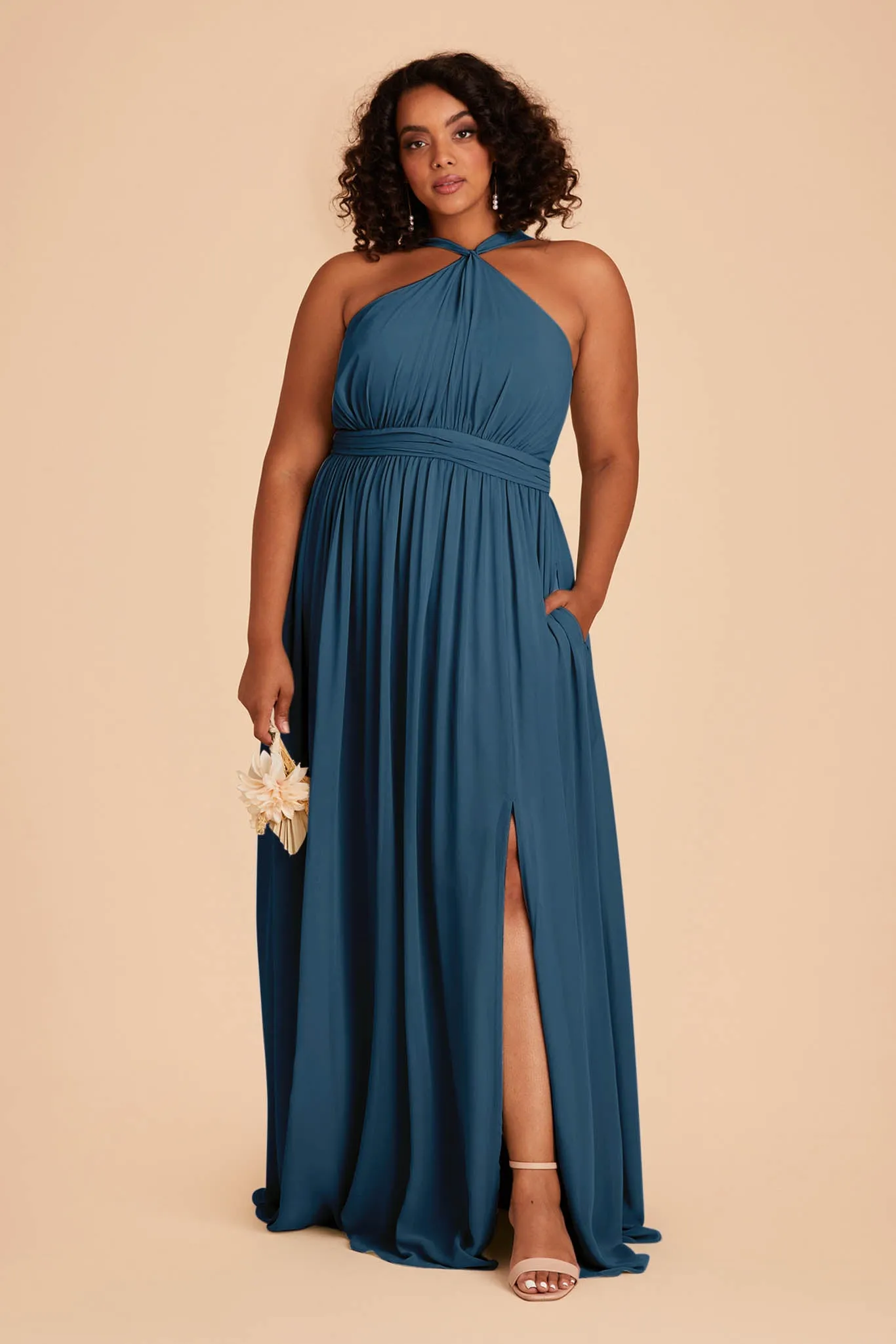 Kiko Chiffon Dress - Dark Teal sold by Birdy Grey product image thumbnail 2