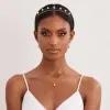Bayeux Pearl & Crystal Headband - Gold sold by Birdy Grey
