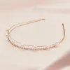 Bayeux Pearl & Crystal Headband - Gold sold by Birdy Grey