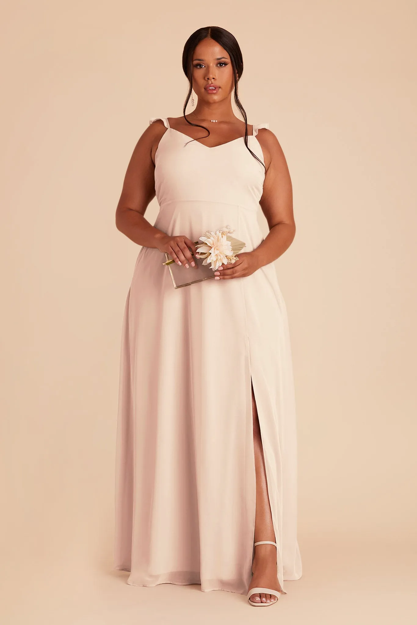 Doris Chiffon Dress - Pale Blush sold by Birdy Grey product image thumbnail 5