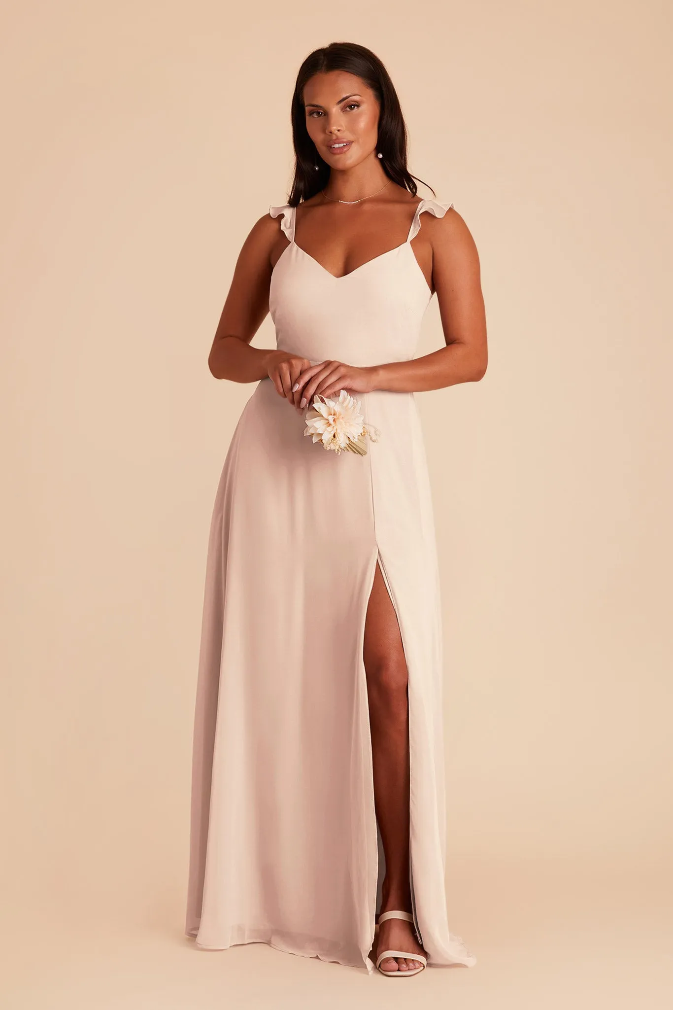 Doris Chiffon Dress - Pale Blush sold by Birdy Grey product image thumbnail 3