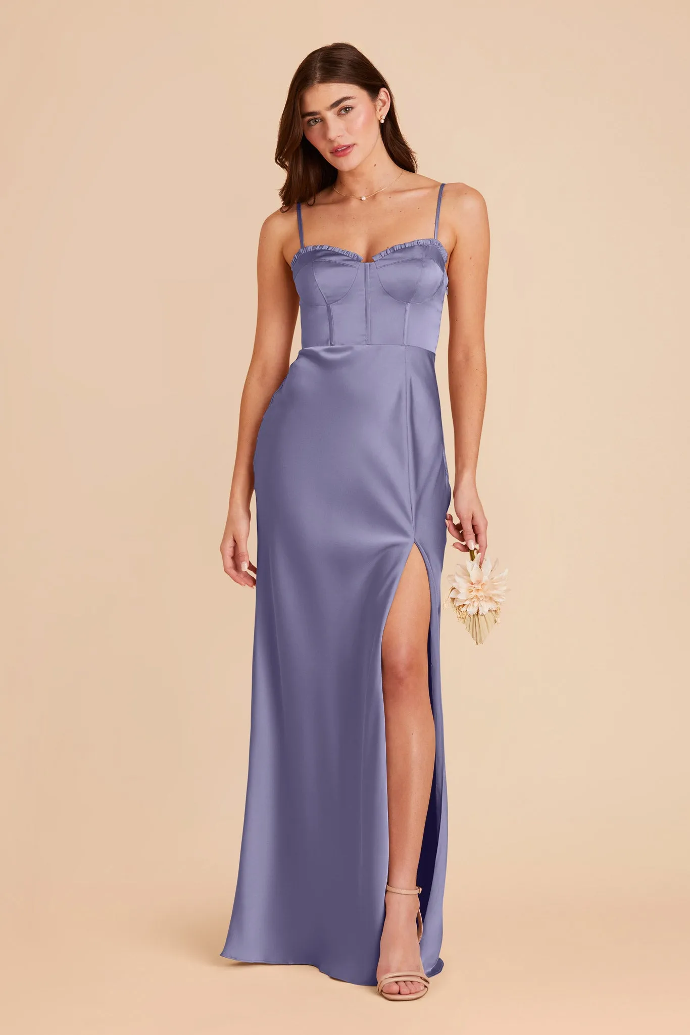 Jessica Matte Satin Dress - Wisteria sold by Birdy Grey product image thumbnail 3