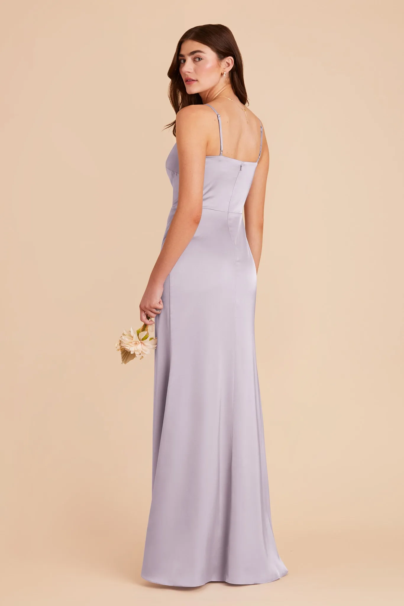 Jennifer Matte Satin Dress - Dusty Lilac sold by Birdy Grey product image thumbnail 5