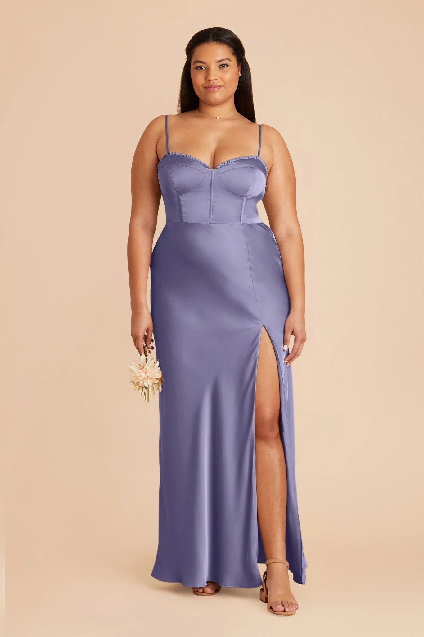 Jessica Matte Satin Dress - Wisteria sold by Birdy Grey product image thumbnail 2