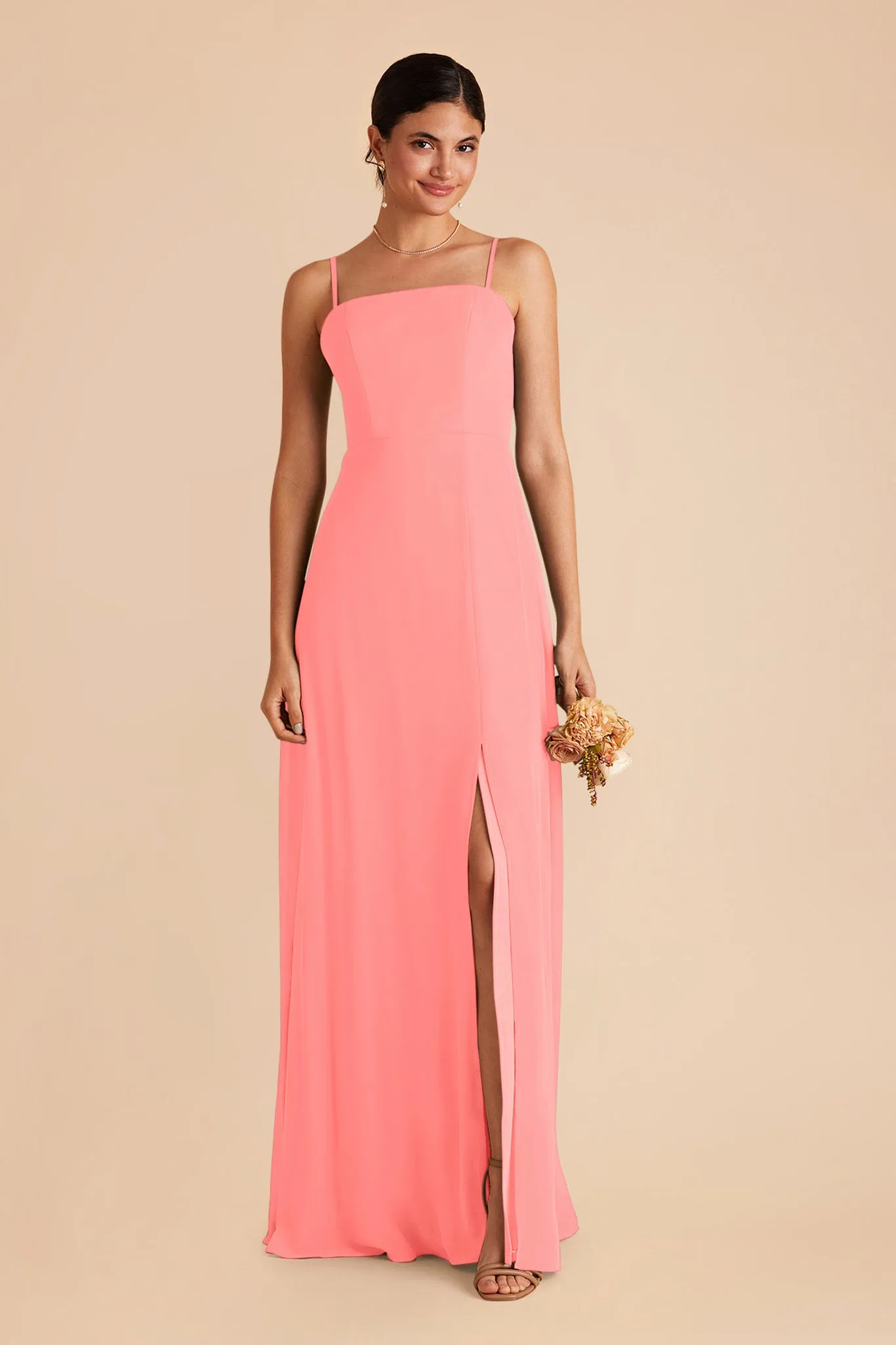 Chris Convertible Chiffon Dress - Coral Pink sold by Birdy Grey product image thumbnail 5