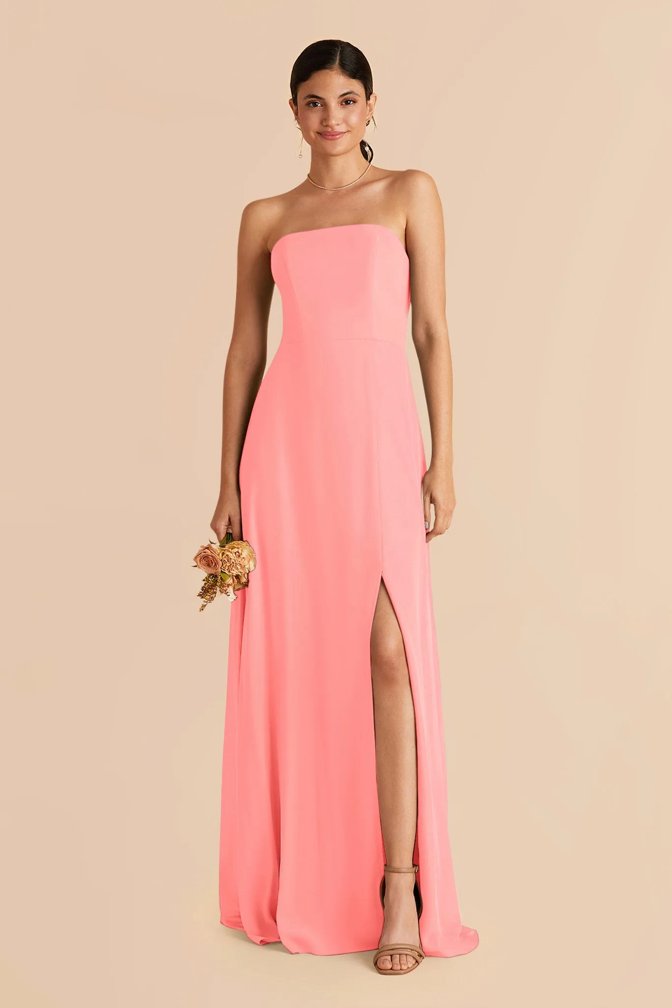 Chris Convertible Chiffon Dress - Coral Pink sold by Birdy Grey product image thumbnail 3