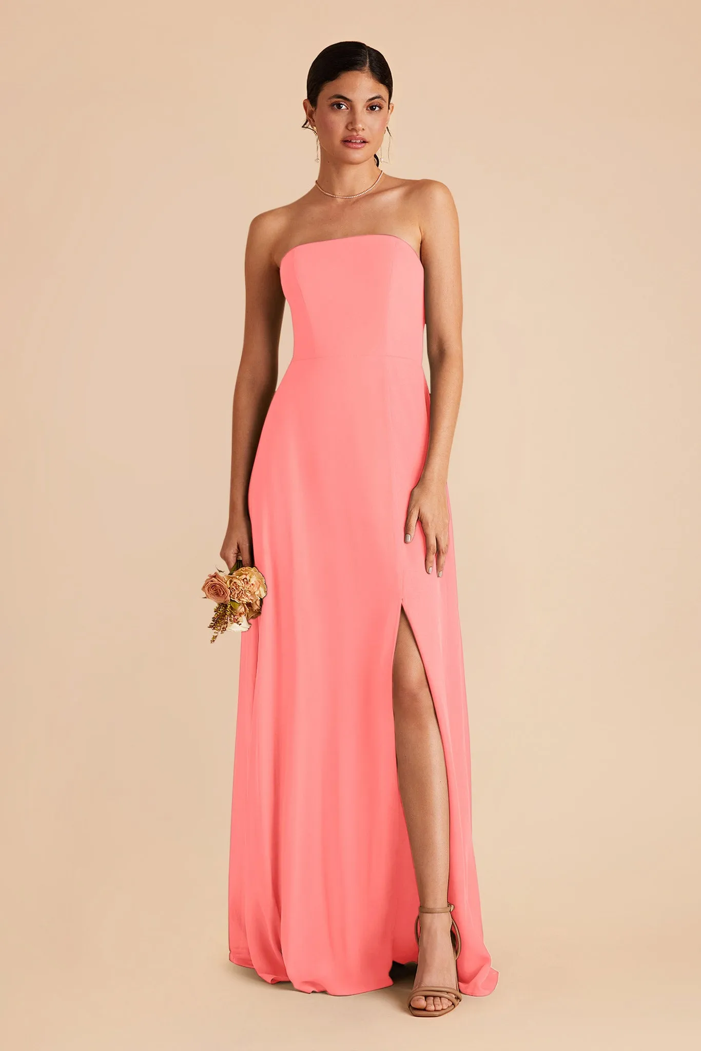 Chris Convertible Chiffon Dress - Coral Pink sold by Birdy Grey product image thumbnail 4
