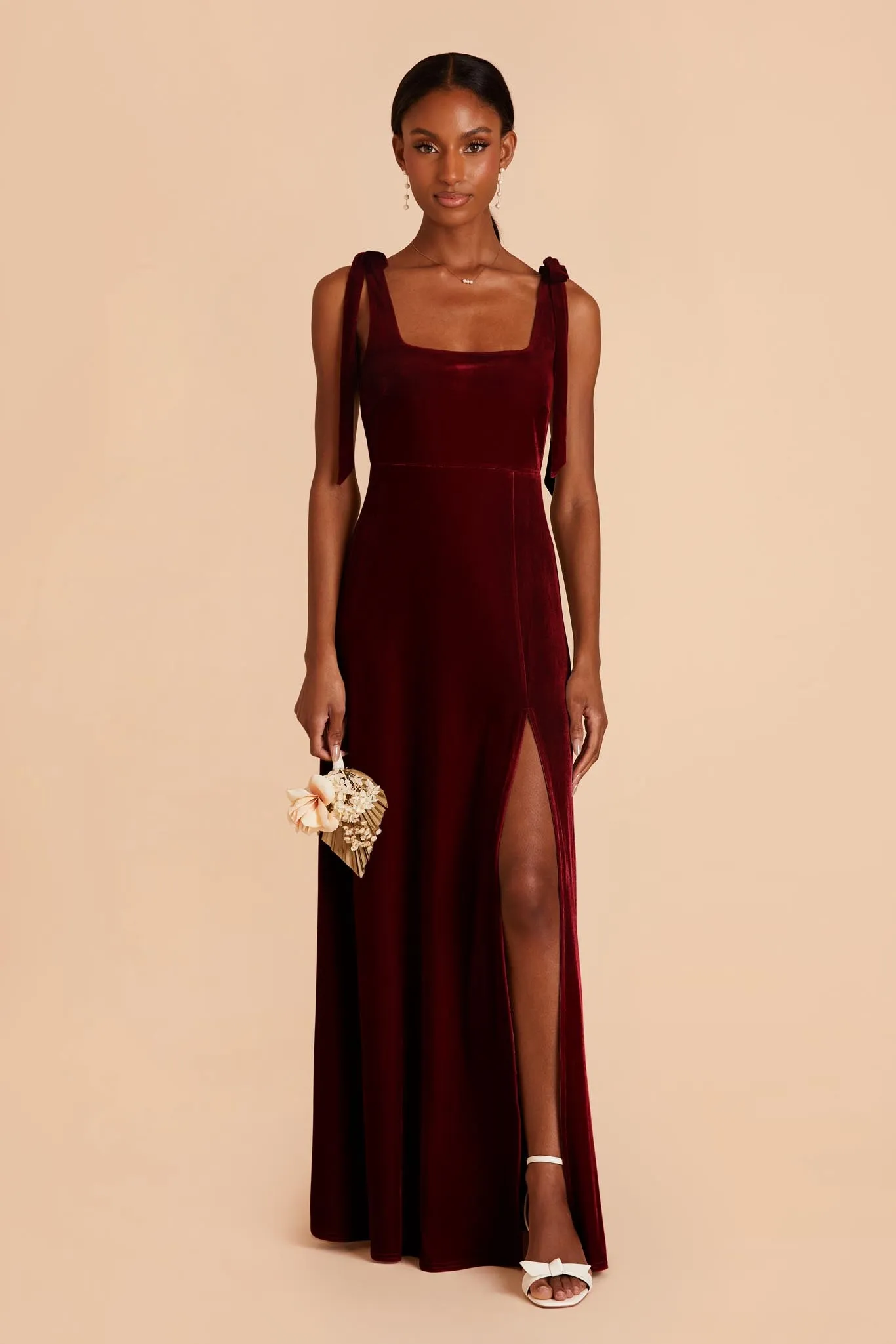 Alex Velvet Dress - Cabernet sold by Birdy Grey
