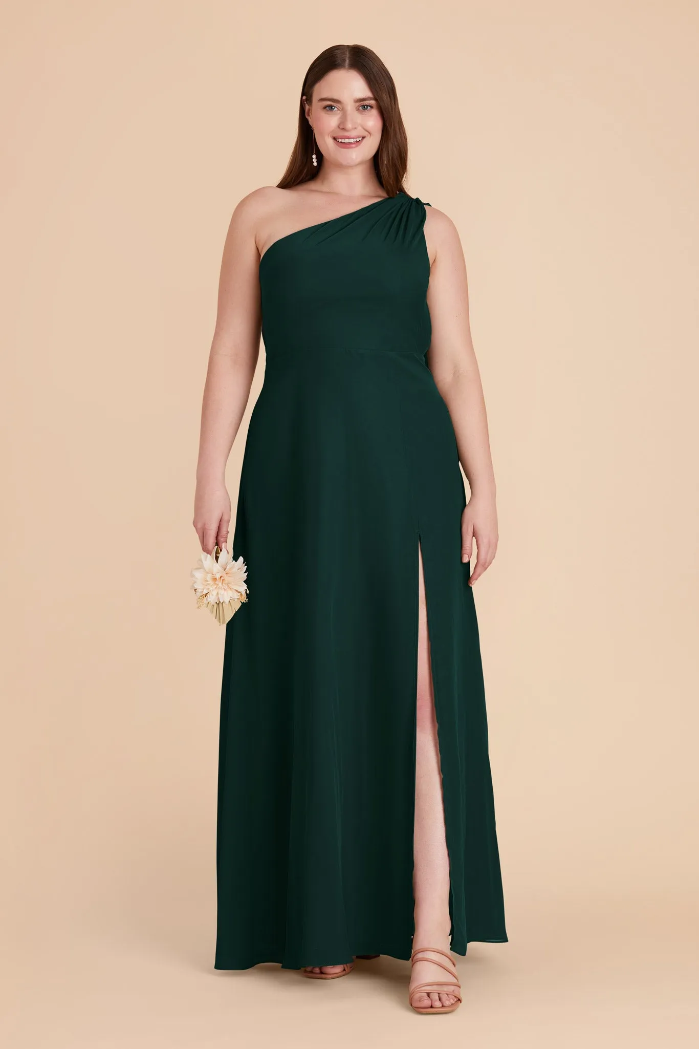 Melissa Chiffon Dress - Emerald sold by Birdy Grey