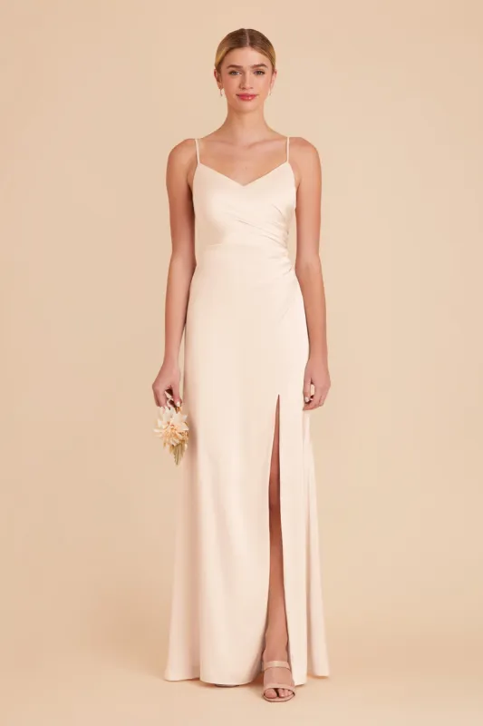 Catherine Matte Satin Dress - Champagne sold by Birdy Grey