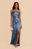 Lydia Shiny Satin Dress - Twilight sold by Birdy Grey