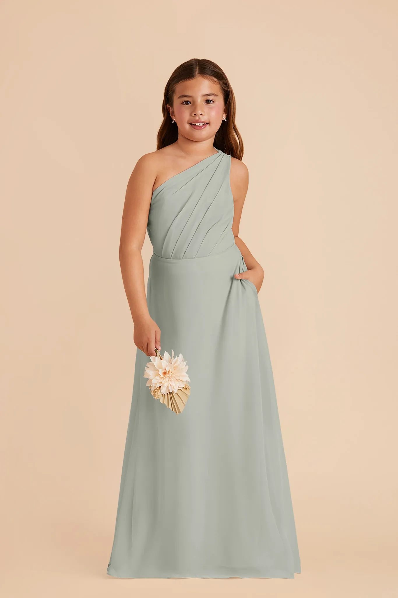 Kiara Junior Chiffon Dress - Sage sold by Birdy Grey product image thumbnail 2