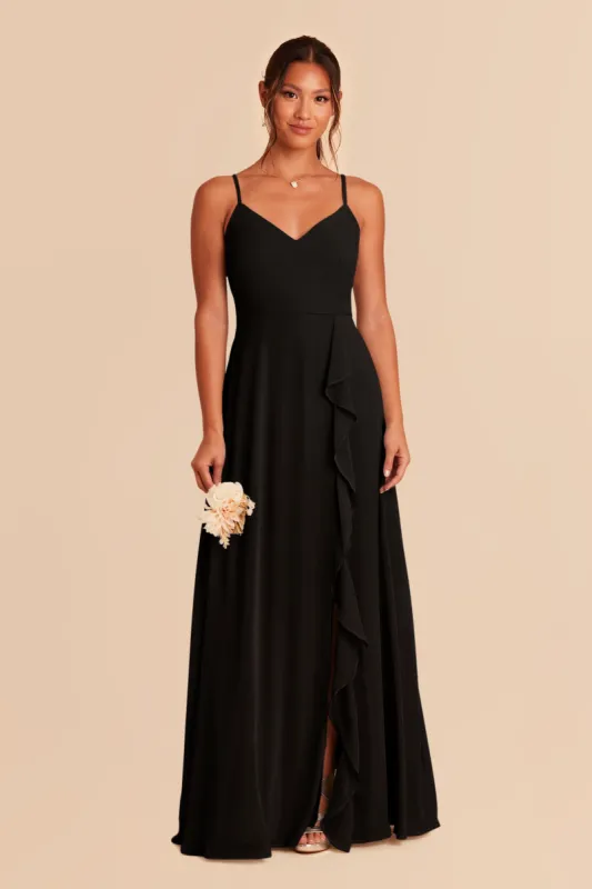 Theresa Chiffon Dress - Black sold by Birdy Grey