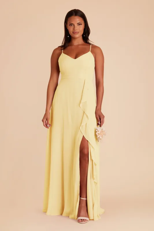 Theresa Chiffon Dress - Lemon Sorbet sold by Birdy Grey